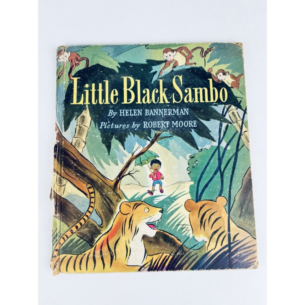 Vintage Little Black Sambo Helen Bannerman and Robert Moore 1942 HC Book